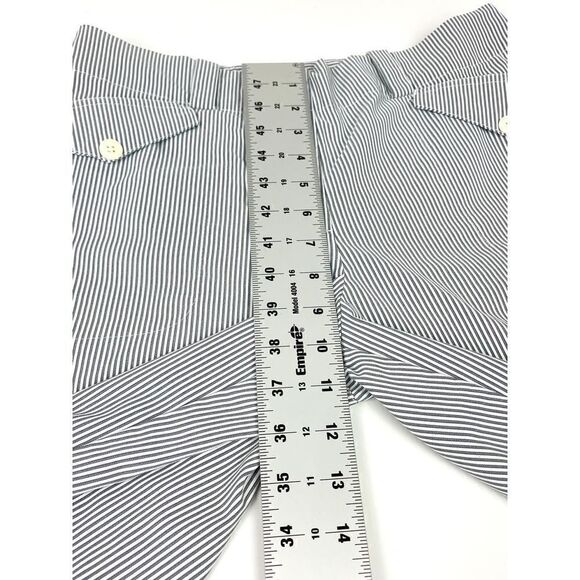 Nike Golf Livestrong Dri Fit Striped Shorts Womens 8 Gray White Classic Rise AJ0 - Picture 6 of 9